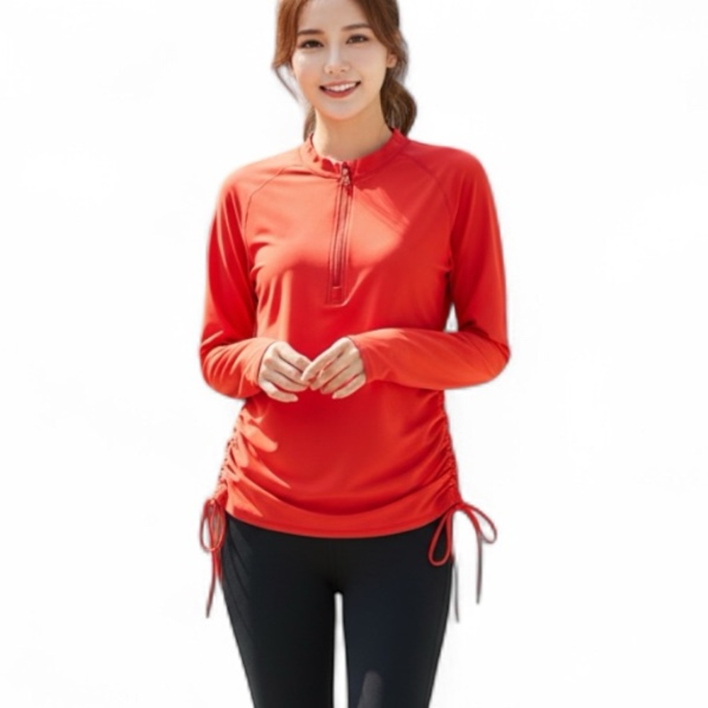 Free Country Women’s Sport Zip Workout UPF 50 Pullover Top Size XL Athle…